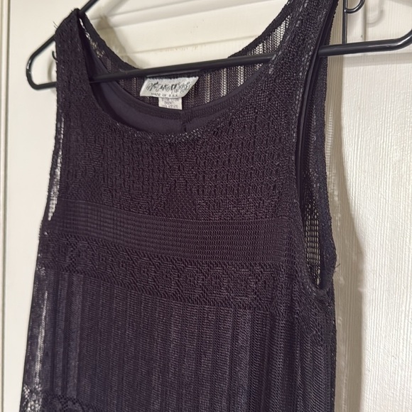 Metamorphosis Vintage 90s Black Crochet Maxi Dress Size Medium Goth Grunge - Picture 2 of 10